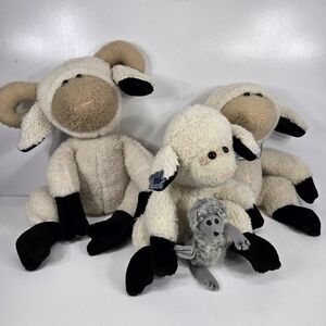 VTG‎ 1984  Applause Lamb/ Sheep Family Of 3 Whimsical Rare Farm Animals